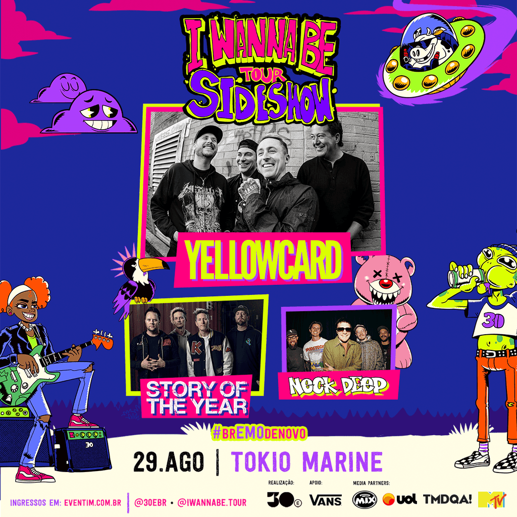 YELLOWCARD, STORY OF THE YEAR E NECK DEEP